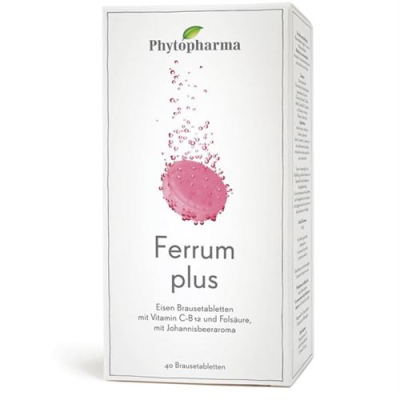 Phytopharma ferrum plus טבלית תוסס 40 יח'