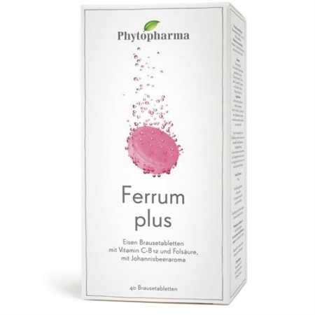 Phytopharma Ferrum Plus šnypščioji tabletė 40 vnt