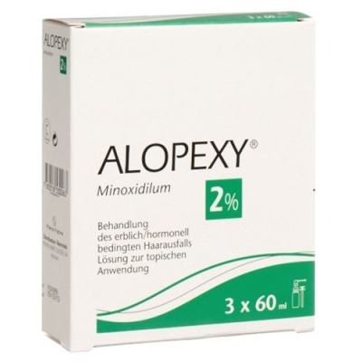 Alopexy-lösning 2% 3 sprayer på 60 ml