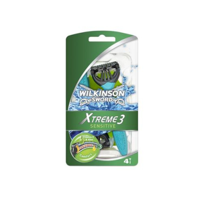 Wilkinson Xtreme III סכין גילוח חד פעמי Sensitive 4 יח'