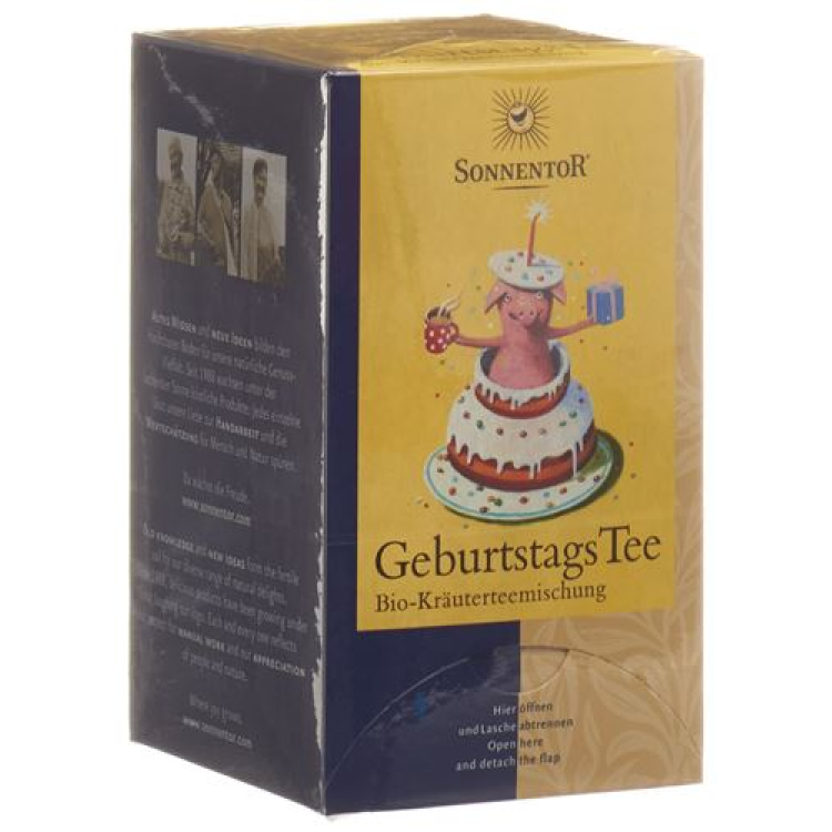 Sonnentor Birthday Tea dwukomorowa 18 x 1,5 g