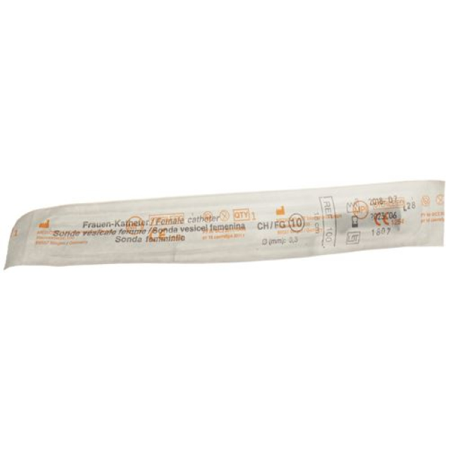 Catéter de mujer Qualimed CH10 18cm PVC-estéril