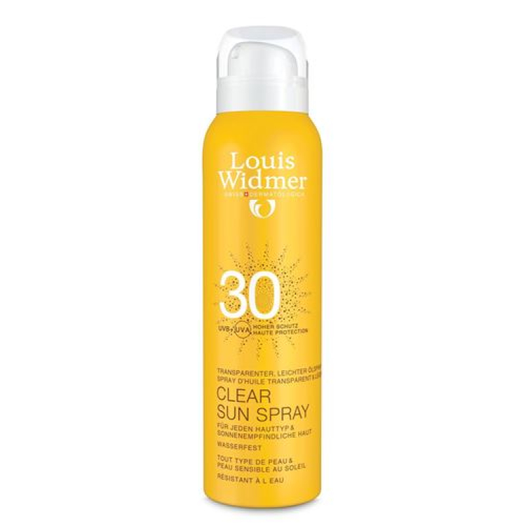 Louis Widmer Soleil Clear Sun 30 Bezzapachowy spray 125 ml