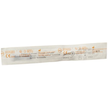 Cateter Feminino Qualimed CH08 18cm PVC estéril