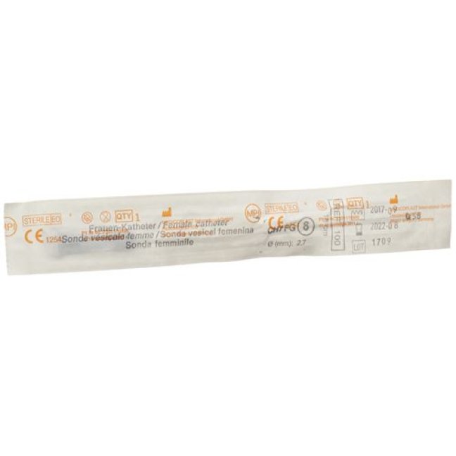 Qualimed vrouwelijke catheter CH08 18cm PVC steriel