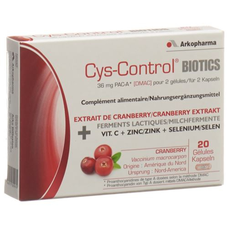 Cys-Control Biotics Пробиотические капсулы 20 шт.