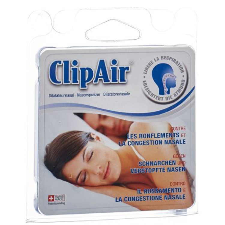 Dilatateur nasal ClipAir pour le sommeil et le sport 3 pcs