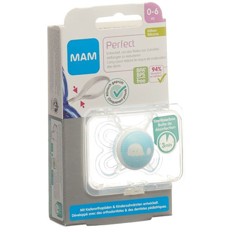 MAM Perfect pacifier silicone 0-6 ខែ