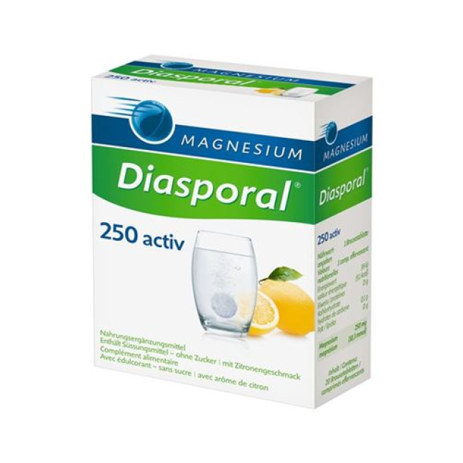 Magnésium Diasporal Actif 250 mg 20 comprimés effervescents