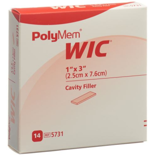 PolyMem WIC wound filler 2.5x7.6cm sterile 14 pieces