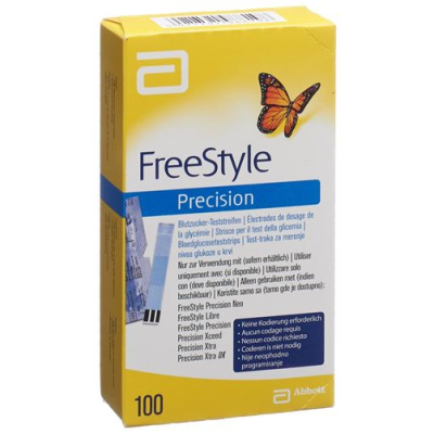 רצועות בדיקה של abbott freestyle precision 100 יח'