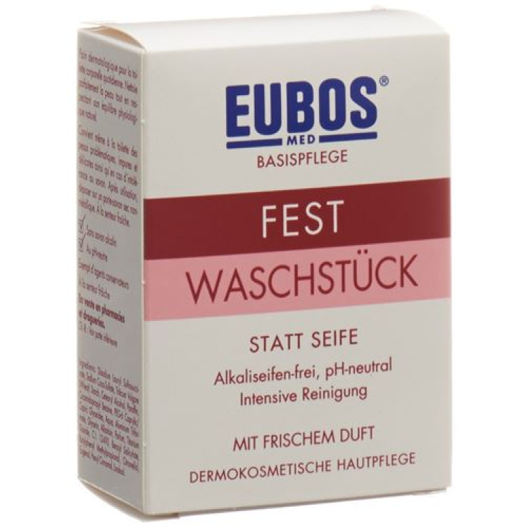 EUBOS zeep vast parfum roze 125 gr