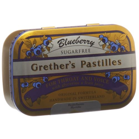 Grethers Blueberry Pastilles tanpa gula 110g