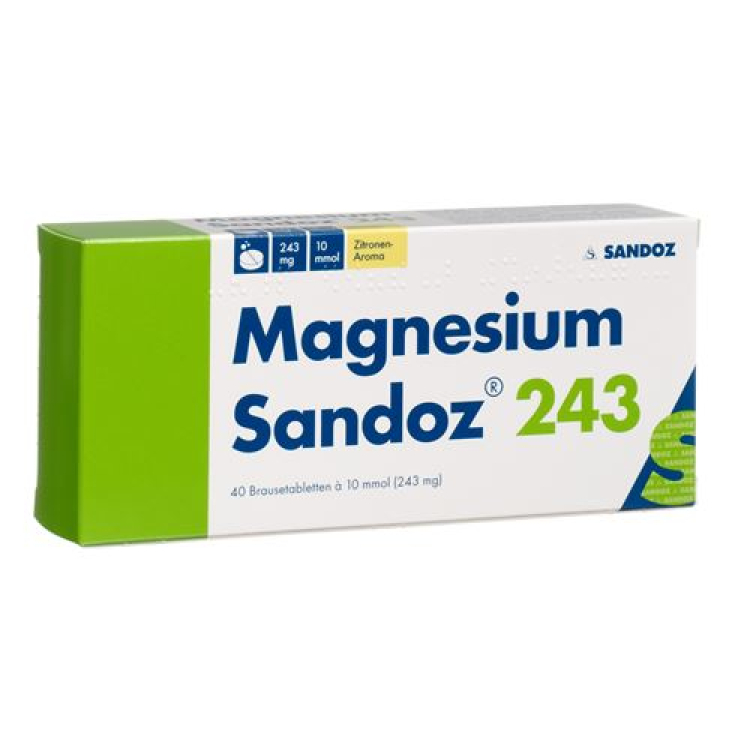 Magnézium Sandoz šumivá tableta 243 mg 20 ks