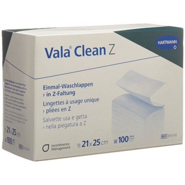 ValaClean Z डिस्पोजेबल वॉशक्लॉथ 21x25cm 100 पीसी