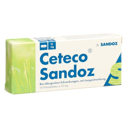 Ceteco Sandoz Filmtabl 10 mg 10 dona