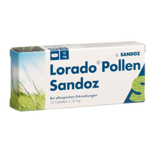 Lorado žiedadulkės Sandoz tabletės 10 mg 10 vnt