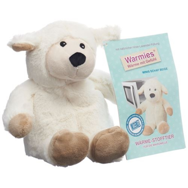 Warmies Minis Heat Soft Toy Sheep Beige