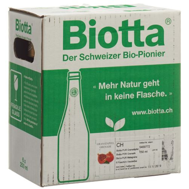 Biotta Pomegranate PUR Bio 6 x 2.5 დლ