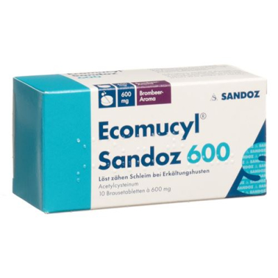 Ecomucyl sandoz 600 mg 10 effervescent tablets