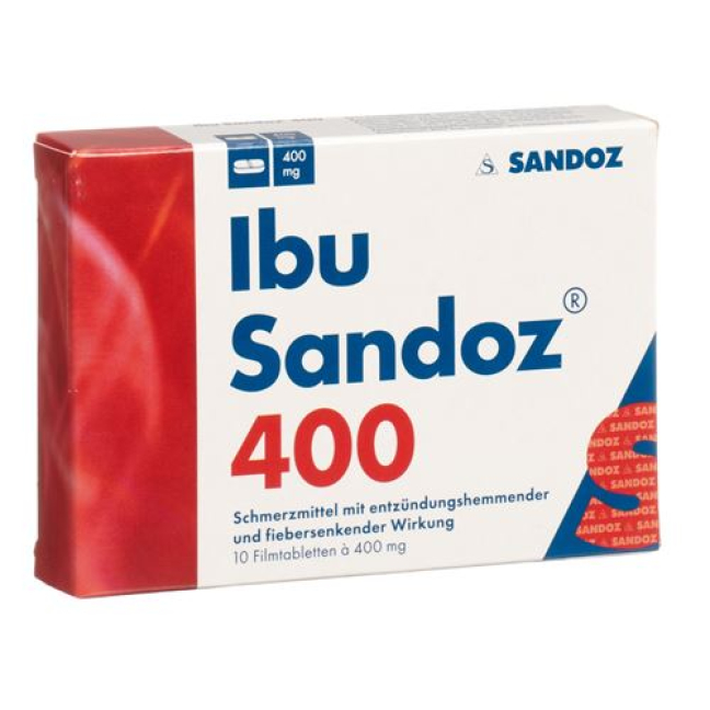 Ibu Sandoz Filmtabl 400 mg de 10 uds