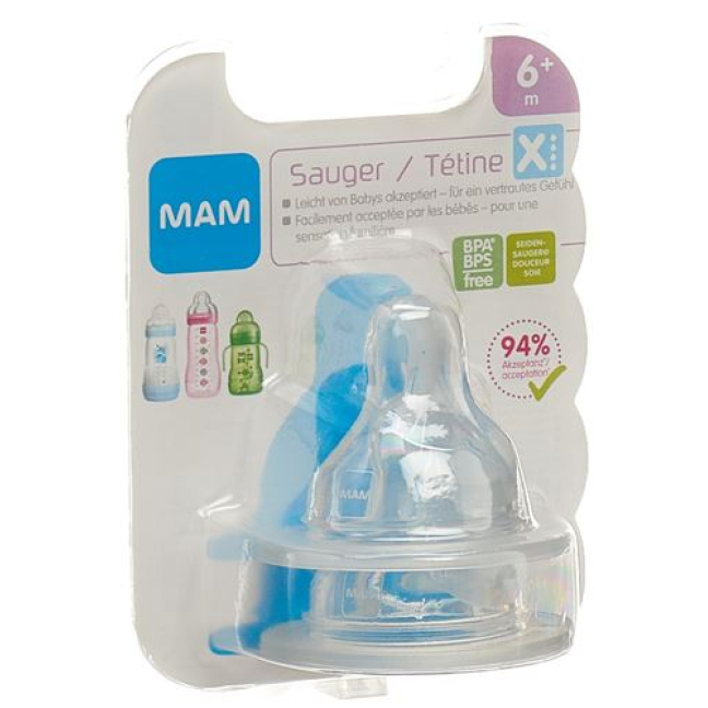 MAM teat X 6+ Months 2 pcs - Health Products for Skin Care
