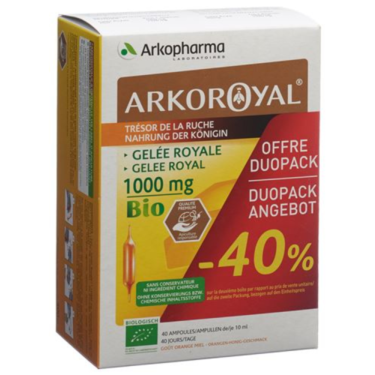 Βασιλικός πολτός Arkoroyal 1000 mg Duo 2 x 20 τεμ