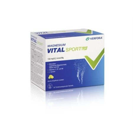 Magnesium Vital Sport 30 putojančių granulių paketėliai