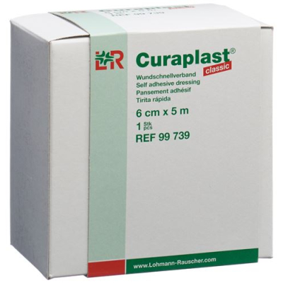 Curaplast sårbandage klassisk 6cmx5m rolle