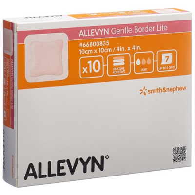 Allevyn gentle border lite 10x10cm 10 កុំព្យូទ័រ