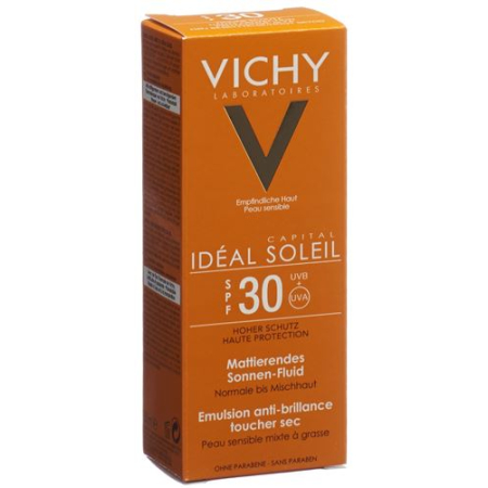Vichy Ideal Soleil მქრქალი მზის სითხე SPF30 50 მლ