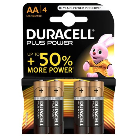 Duracell Battery Plus Power MN1500 AA 1.5V 4 ភី