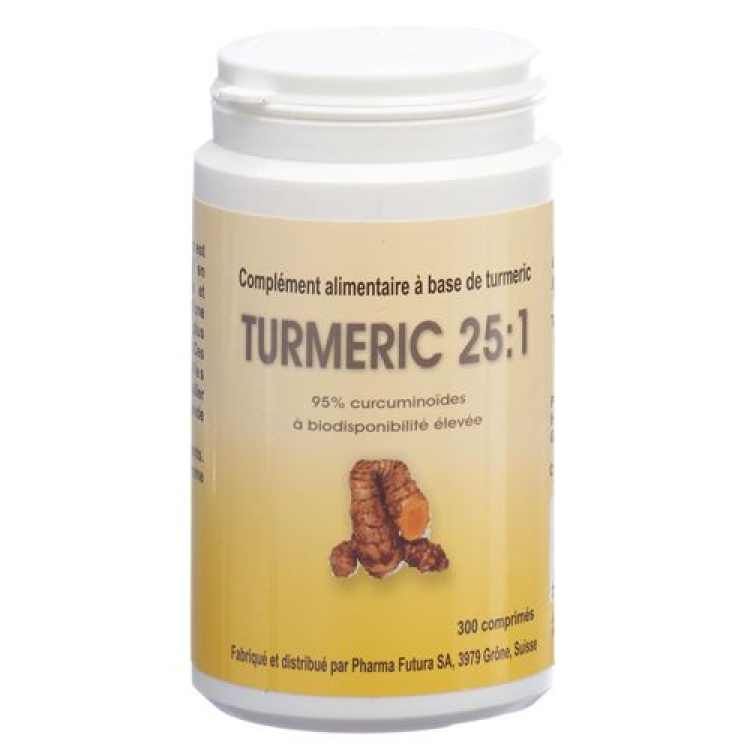 Gurkemeje 25: 1 tablet 250 mg Ds 300 stk