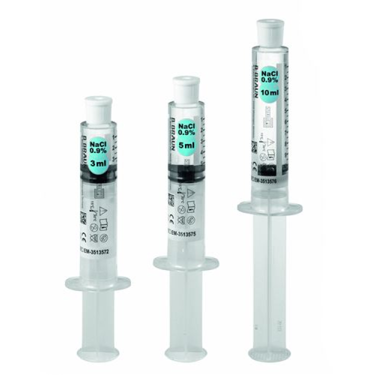 Solución de lavado Omniflush NaCl al 0,9 % 10 ml llenar 10 ml 100 uds.