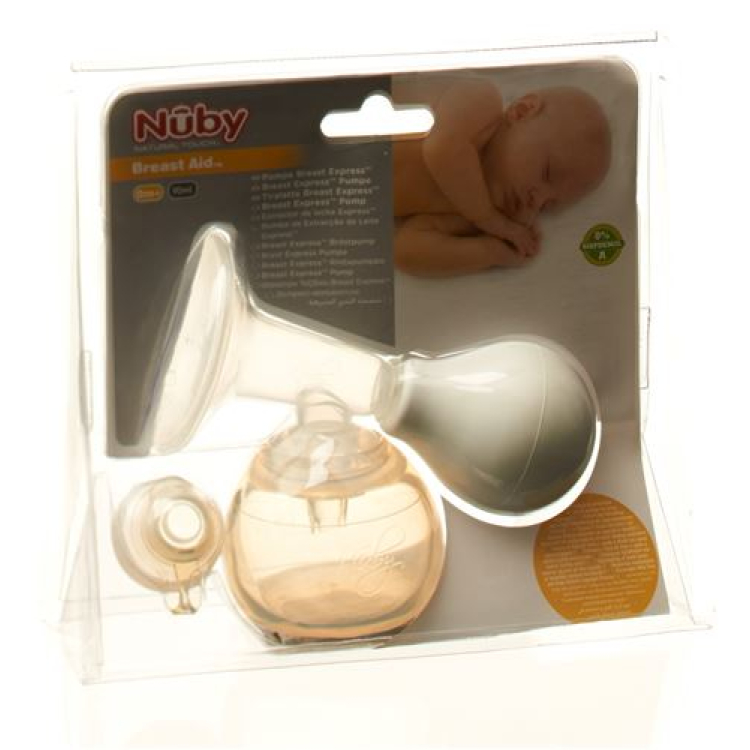 Nuby табиғи сенсорлық қолмен емшек сорғышы