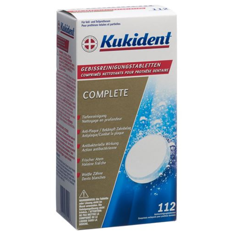 Kukident čistiace tablety Fresh Mint 112 ks