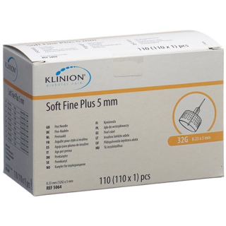 Klinion Soft Fine Plus Pen מחט 5 מ"מ 32G 110 יח'