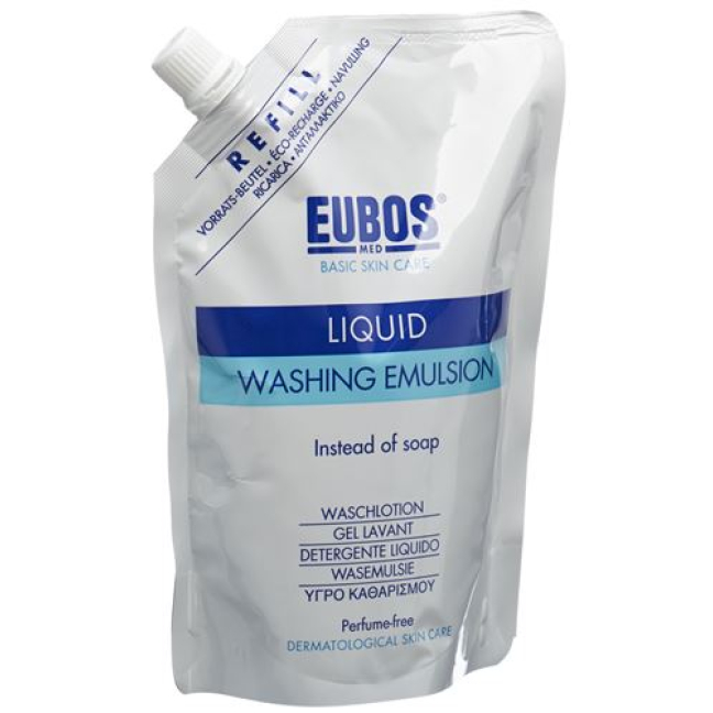 EUBOS jabón liq unparf azul recarga 400 ml