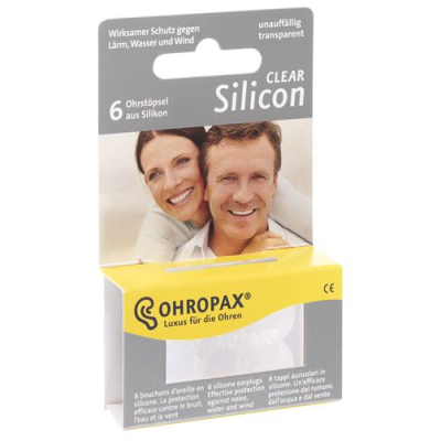 Ohropax silicone clear earplug 6 កុំព្យូទ័រ