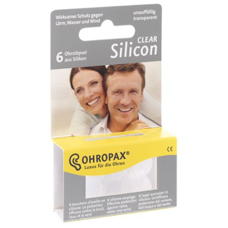 Ohropax silikon Şeffaf kulak tıkacı 6 adet
