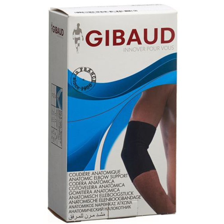 GIBAUD Ellenbogenbandage anatomisch Gr2 25-29cm schwarz