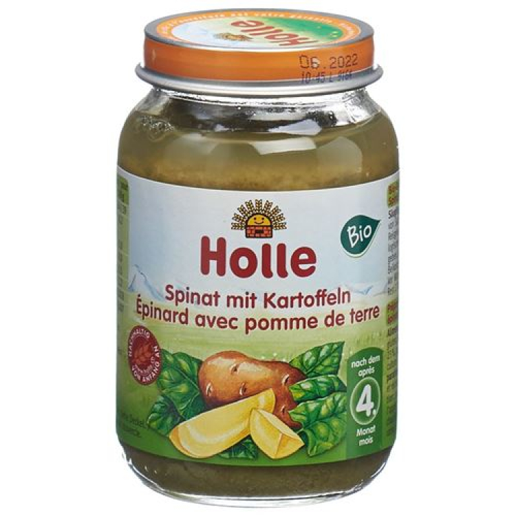 Holle špinat s krumpirom Demeter Bio 190 g