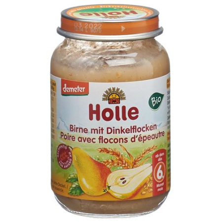 Holle pear with spelled flakes demeter organic 190 g