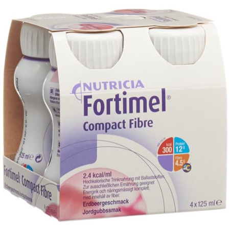 Fortimel Compact Fiber jagoda 4 Fl 125 ml