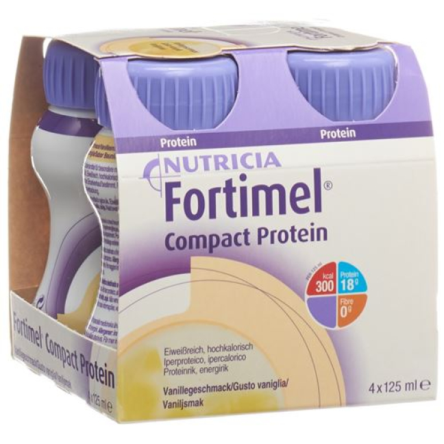 Fortimel Compact Protein Vanilla 4 butelki 125 ml