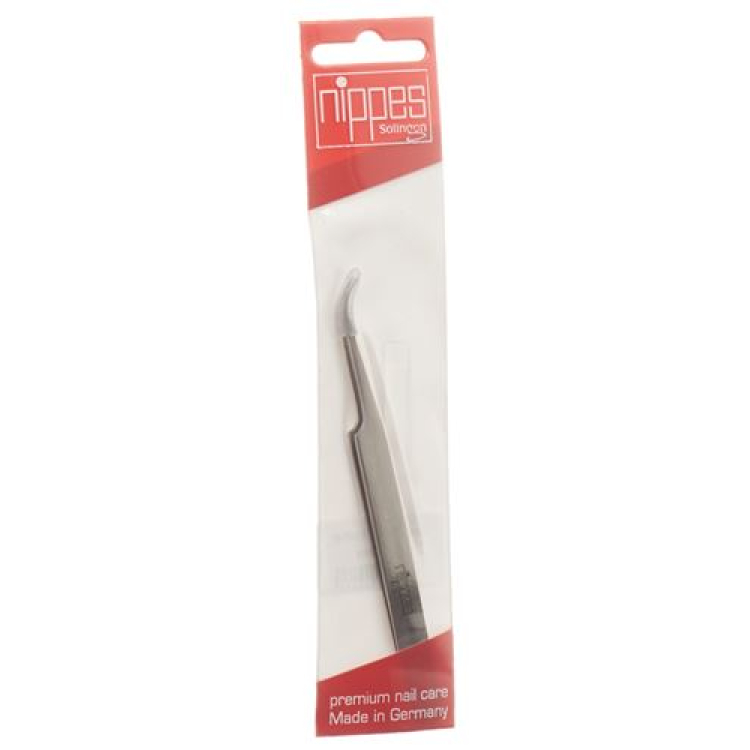 Nippes tick tweezers 12cm angled Inox