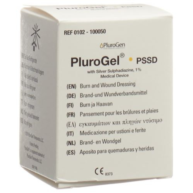 PluroGel PSSD Gél na popáleniny a rany 1% Silver Sulphadiazine Ds 50 g