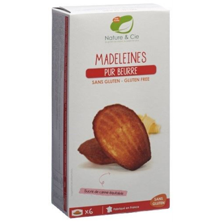 Nature & Cie Madeleines mentega bebas gluten 6 x 25 g