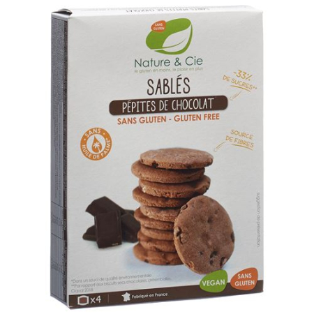 Nature & Cie chocolate chip cookies with chocolate chips gluten free 125 g