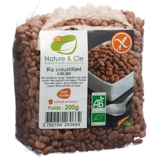Nature & Cie ryžių traškučiai Choco be glitimo 200 g